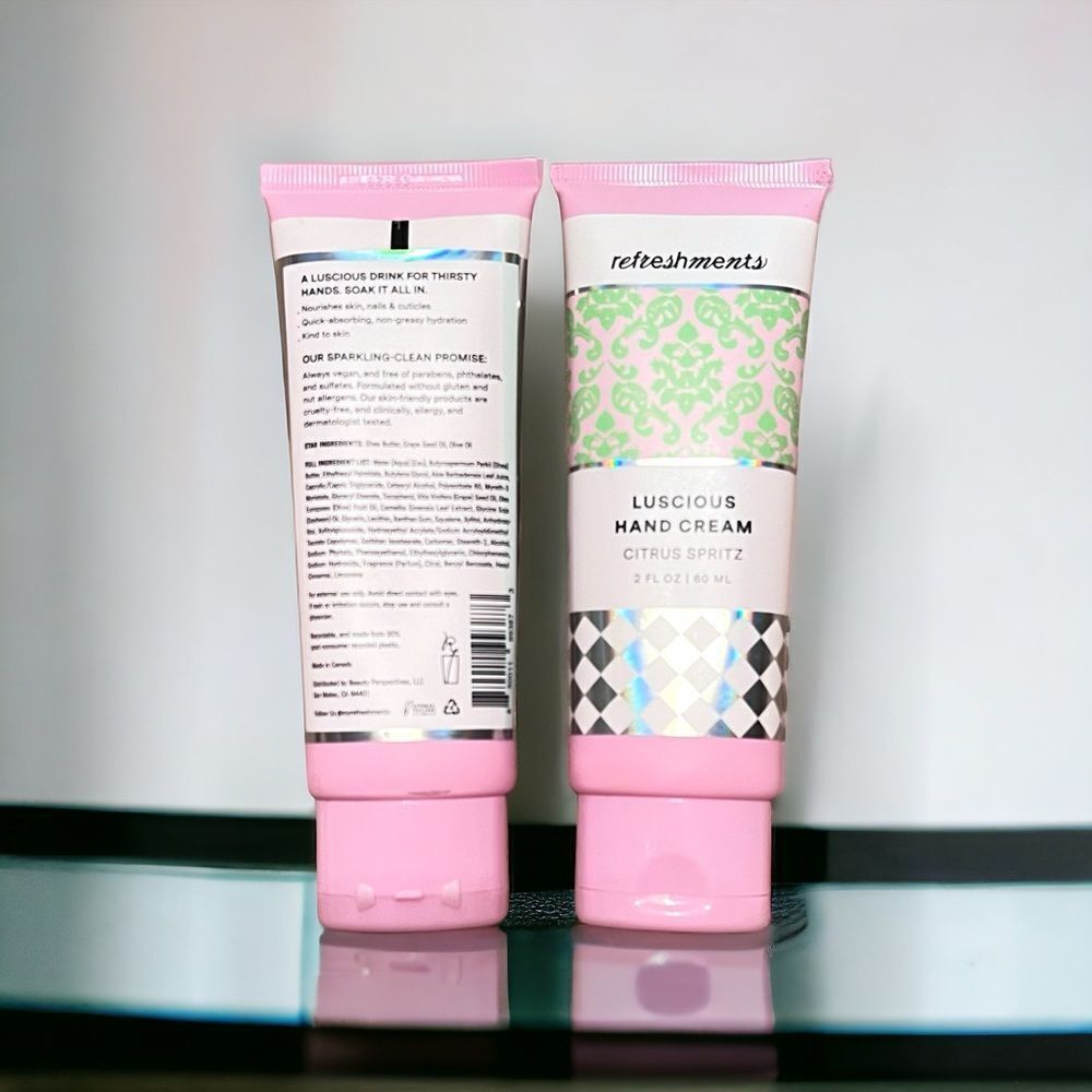 ⭐️3/$25⭐️ Refreshments Luscious Hand Cream Citrus Spritz 2 Fl. Oz.